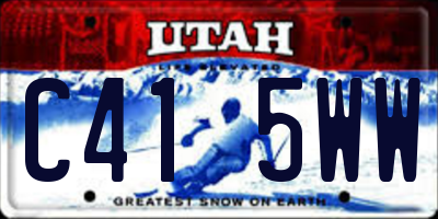 UT license plate C415WW