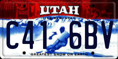UT license plate C416BV