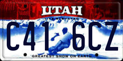 UT license plate C416CZ