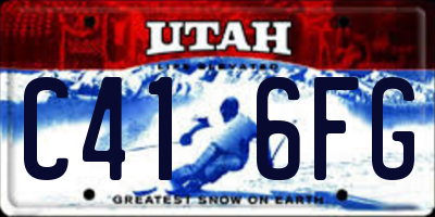 UT license plate C416FG