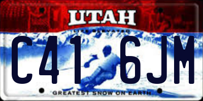 UT license plate C416JM