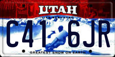 UT license plate C416JR