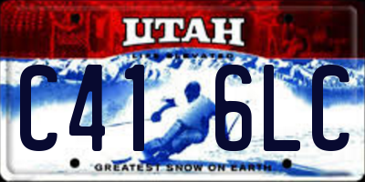 UT license plate C416LC