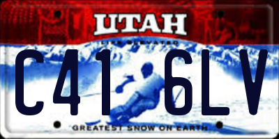 UT license plate C416LV