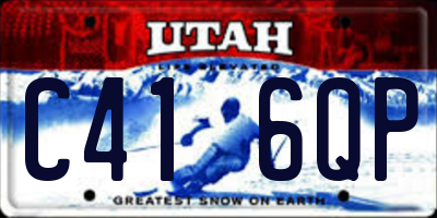 UT license plate C416QP