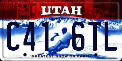 UT license plate C416TL