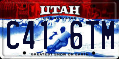 UT license plate C416TM
