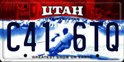 UT license plate C416TQ
