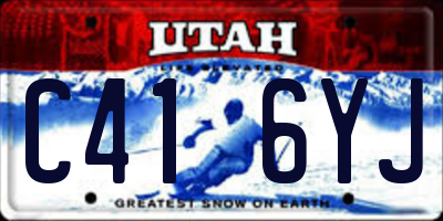 UT license plate C416YJ