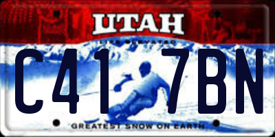 UT license plate C417BN