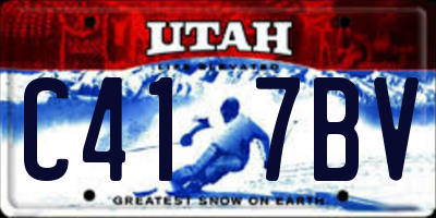 UT license plate C417BV