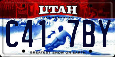 UT license plate C417BY