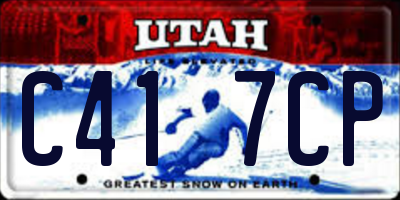 UT license plate C417CP