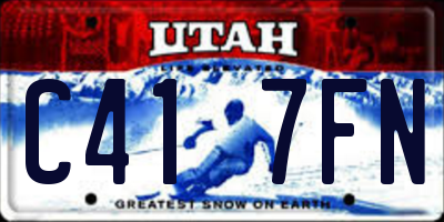 UT license plate C417FN