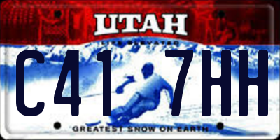 UT license plate C417HH