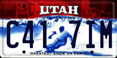 UT license plate C417IM