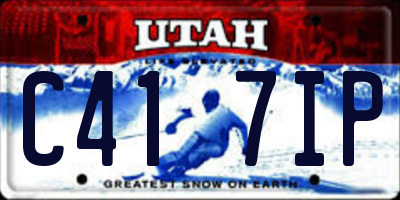 UT license plate C417IP