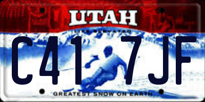 UT license plate C417JF