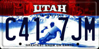 UT license plate C417JM