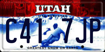 UT license plate C417JP