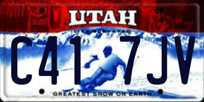 UT license plate C417JV