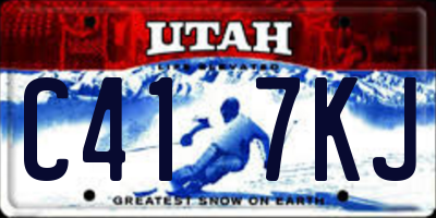 UT license plate C417KJ