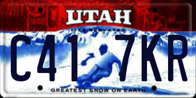UT license plate C417KR