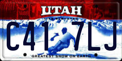 UT license plate C417LJ