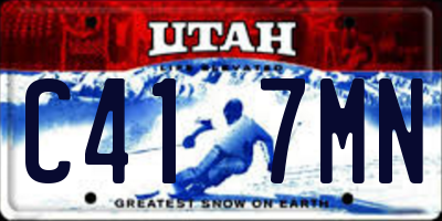 UT license plate C417MN