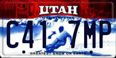 UT license plate C417MP