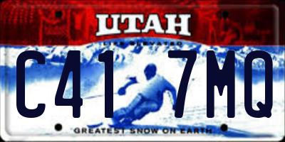 UT license plate C417MQ