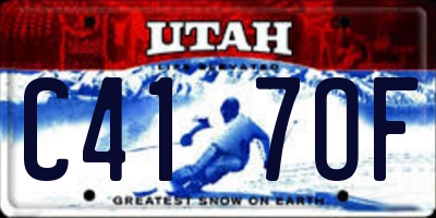 UT license plate C417OF