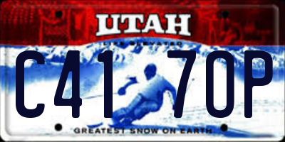 UT license plate C417OP