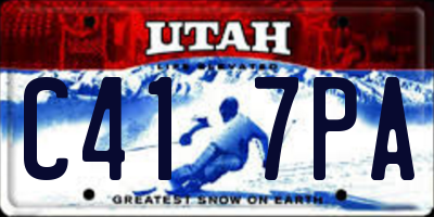 UT license plate C417PA