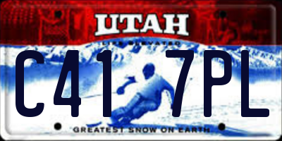 UT license plate C417PL