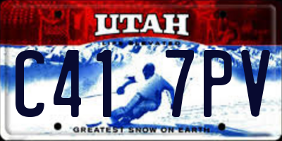 UT license plate C417PV