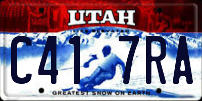 UT license plate C417RA