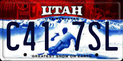 UT license plate C417SL