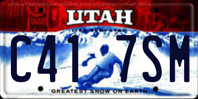 UT license plate C417SM