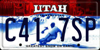 UT license plate C417SP