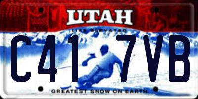 UT license plate C417VB