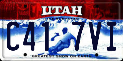 UT license plate C417VI