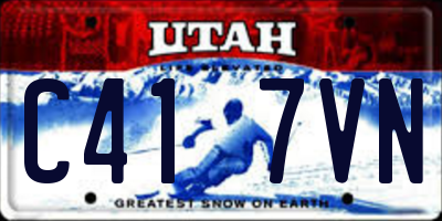 UT license plate C417VN