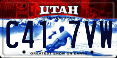 UT license plate C417VW
