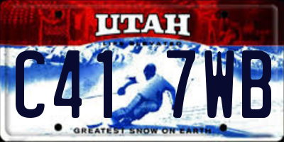 UT license plate C417WB