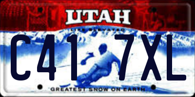 UT license plate C417XL