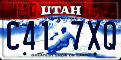 UT license plate C417XQ