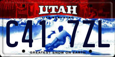 UT license plate C417ZL