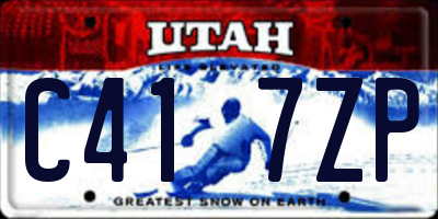 UT license plate C417ZP