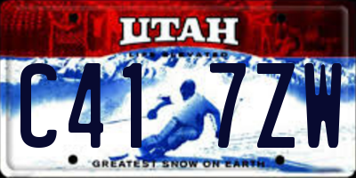 UT license plate C417ZW